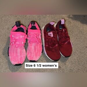 adidas Women’s Pink and Maroon Sneakers Duo